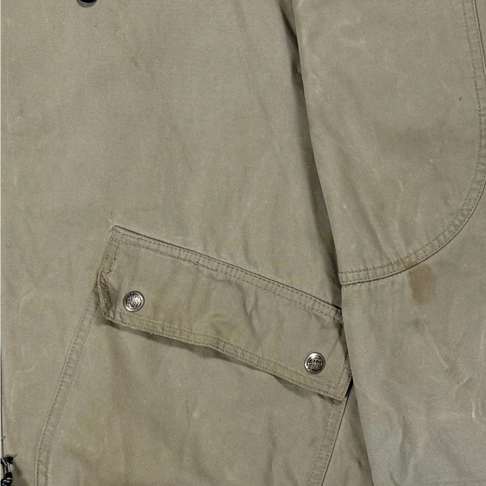 Vintage 90s Timberland Weathergear Beige Zip Up Hooded Heavy Jacket Men's Small